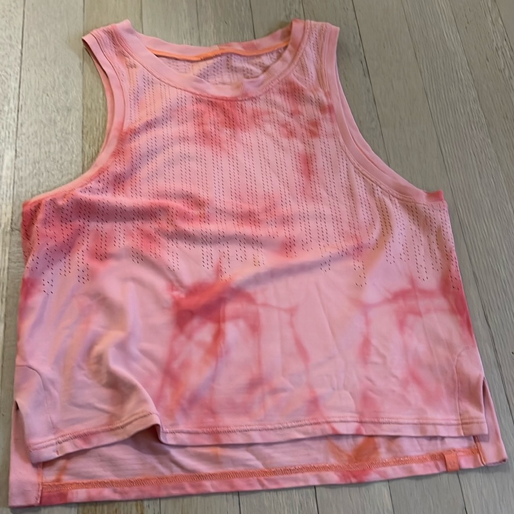 Lululemon pink and red tank top size 2